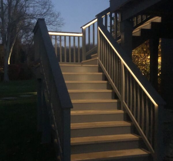 Brilliance LED Strip Lighting on Stair Railing